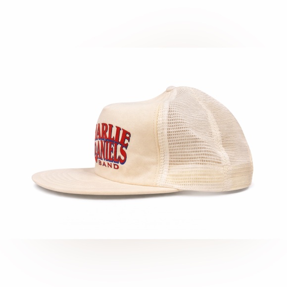 VTG Unisex Charlie Daniels Band Trucker Hat White Adjustable Mesh Made in USA​ - Picture 2 of 8